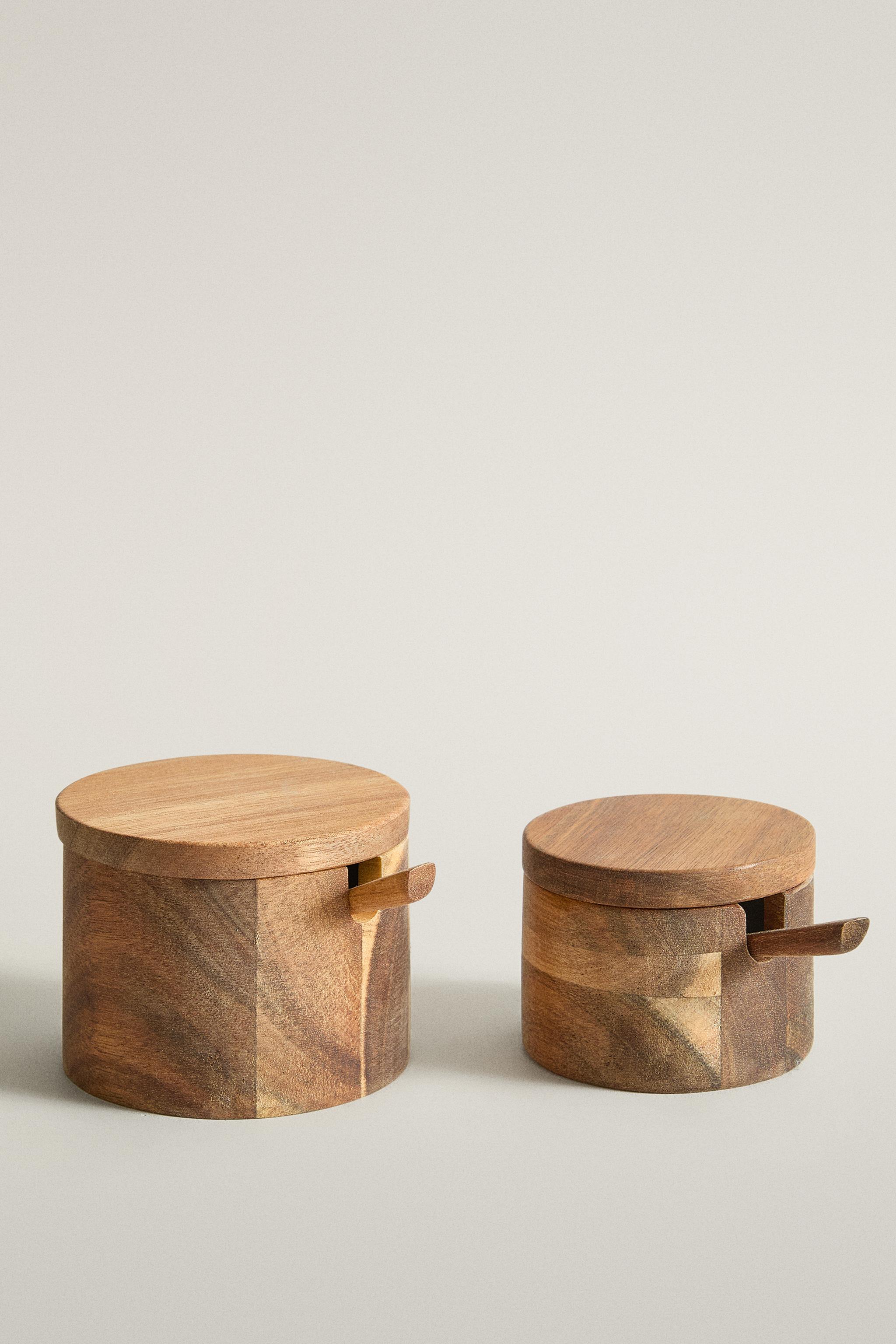 SUCRIER EN BOIS AVEC CUILLÈRE